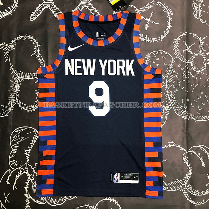 Maillot New York Knicks Rj Barrett NO 9 Ville Edition 2019-20 Bleu